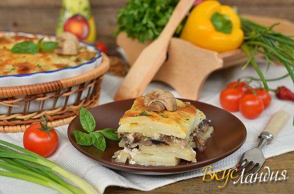 Garniry Graten iz kartofelya s gribami 1