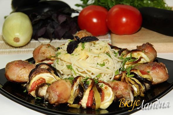 Куриные ножки запеченные с овощами