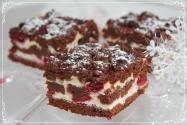 Брауни с творогом и вишней