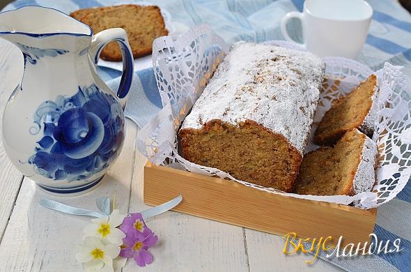 Медовый кекс с бананами и орехами