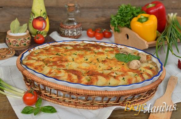 Гратен из картофеля с грибами
