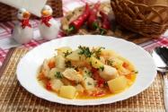Картофельный соус с курицей